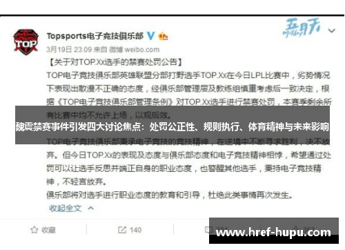 魏震禁赛事件引发四大讨论焦点:处罚公正性、规则执行、体育精神与未来影响 魏震禁赛事件引发四大讨论焦点:处罚公正性、规则执行、体育精神与未来影响